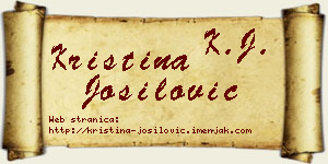Kristina Jošilović vizit kartica
